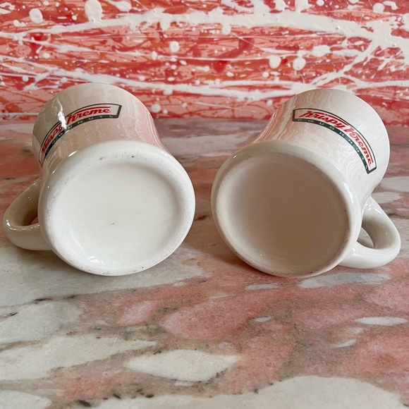 Pair of Krispy Kreme Doughnuts Mugs Heavy Restaurant Ware Cups Retro Vintage - Picture 7 of 7